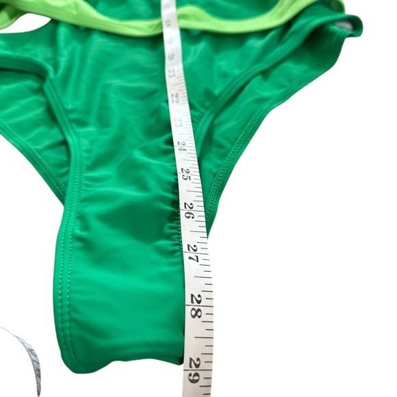 SHEIN Green One-Piece Swimsuit Asymmetrical Design - Picture 4 of 5